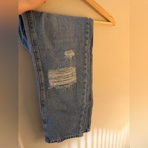 Classic Blue Distressed Men's Jeans